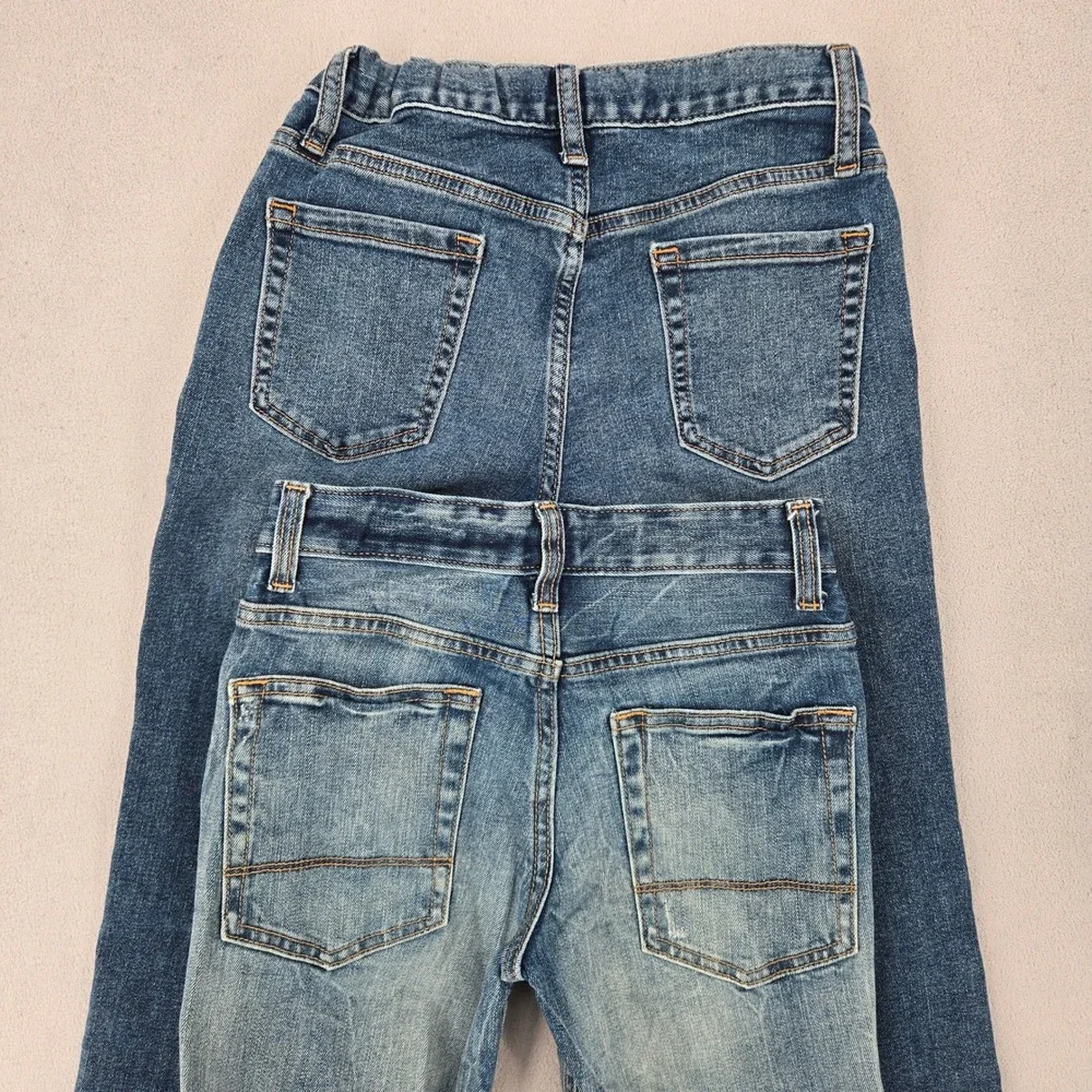 Old Navy Bootcut & Cat & Jack Straight Girls Size 8 Jeans Bundle Blue Denim